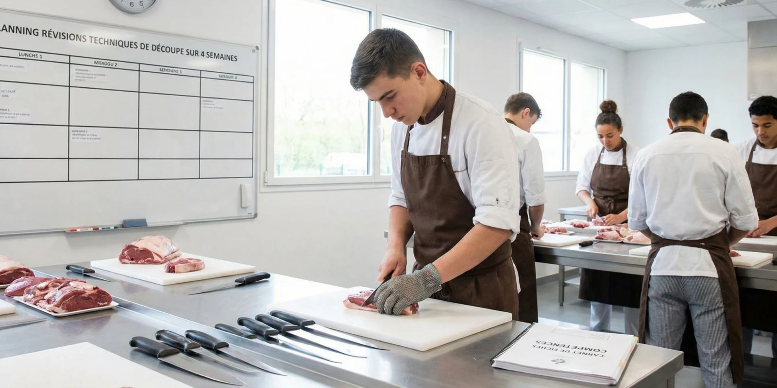 Réussir le Bac Pro Boucher Charcutier Traiteur : Plan de Révision 4 Semaines pour Maîtriser la Découpe